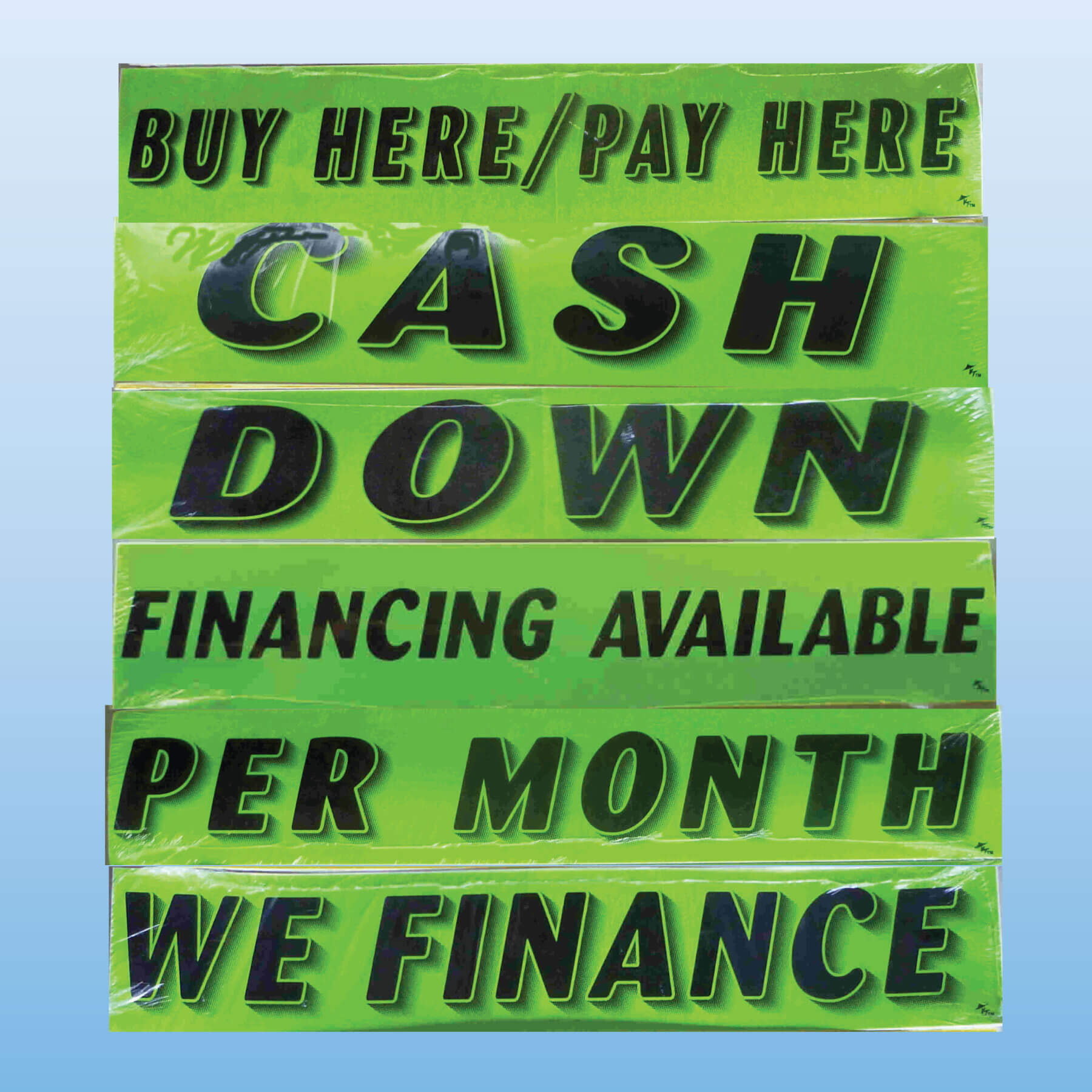 BUY HERE PAY HERE SLOGAN BUNDLE GREEN BLACK