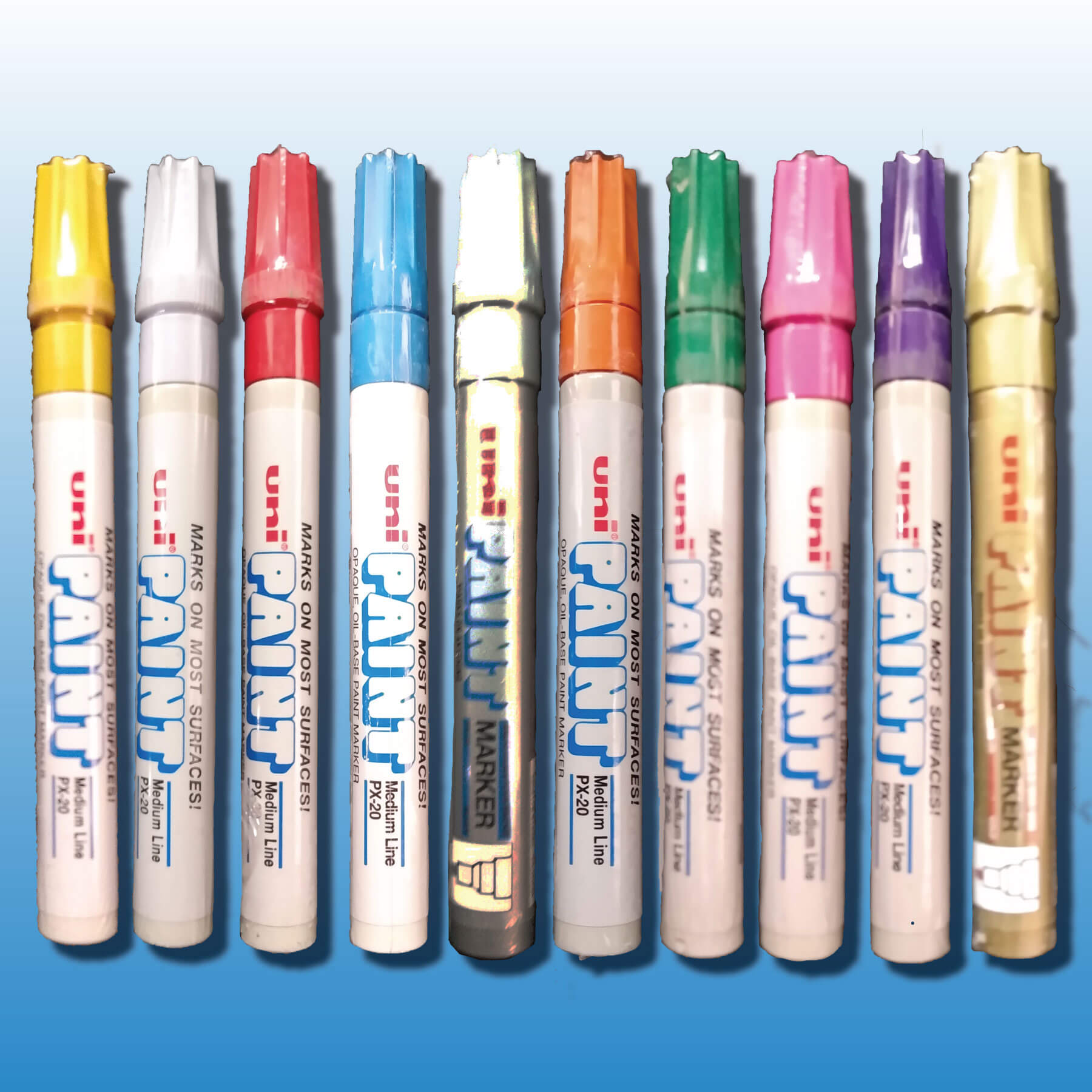 Uni Paint Marker PX-20 in Metallic colours