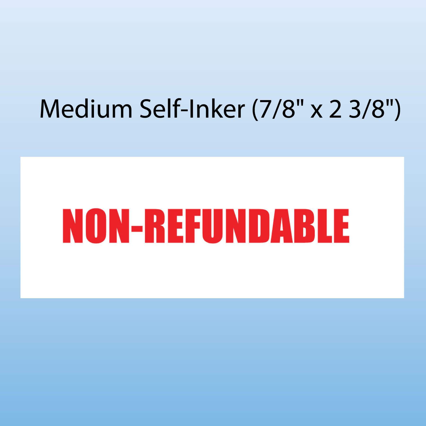 Vivid Stamp All Sales Final No Refunds Rubber Stamp With Refill (Blue