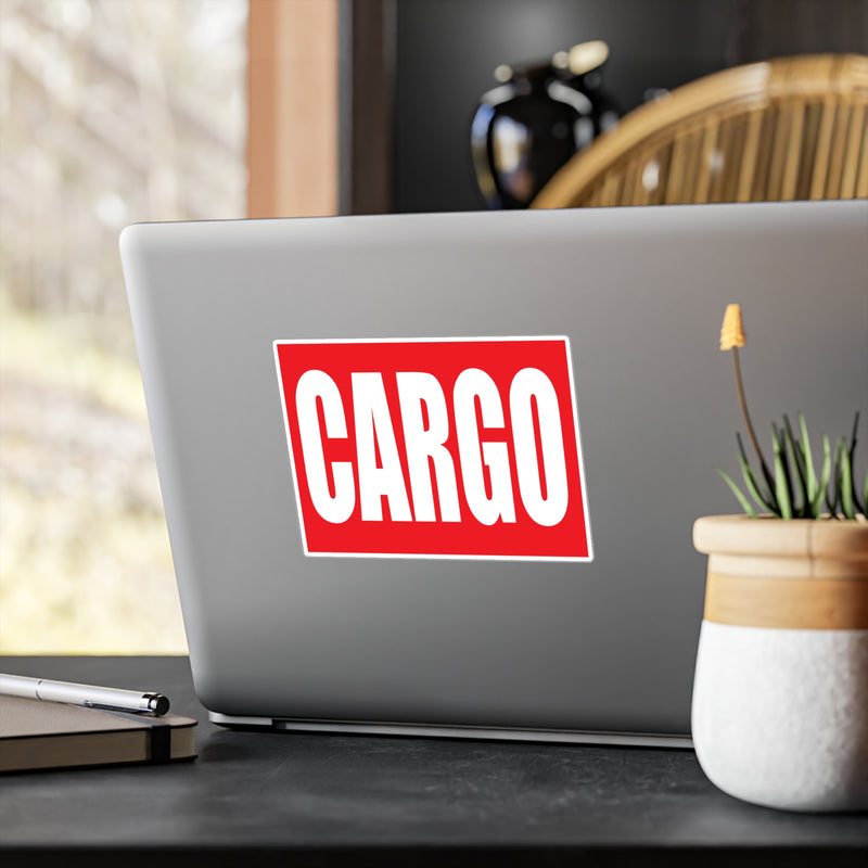 Bold Cargo Vinyl Decal - Eye-Catching Red Sticker for Home & Office Decor
