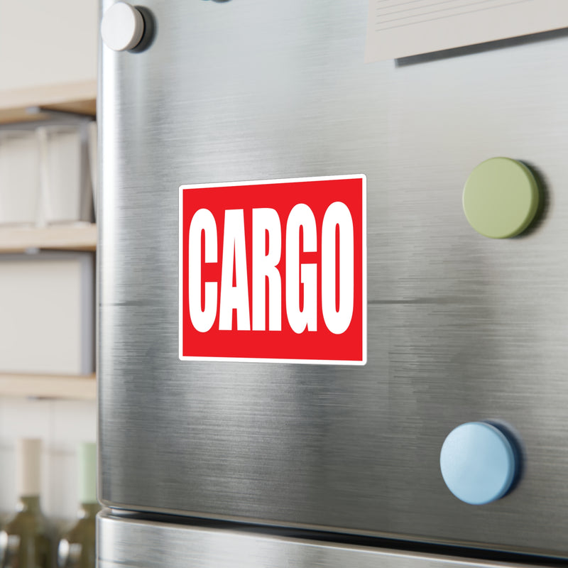Bold Cargo Vinyl Decal - Eye-Catching Red Sticker for Home & Office Decor