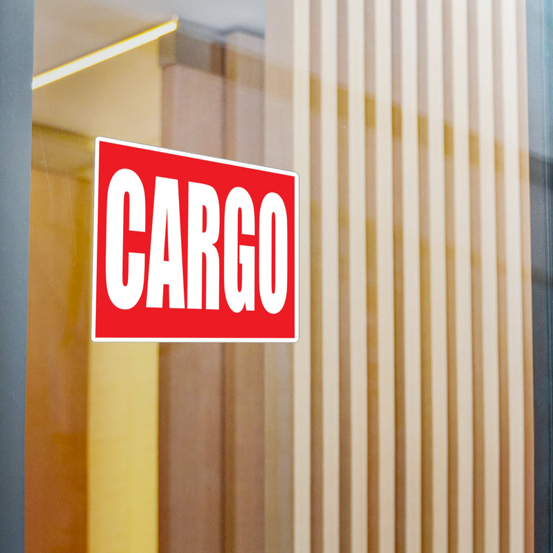 Bold Cargo Vinyl Decal - Eye-Catching Red Sticker for Home & Office Decor