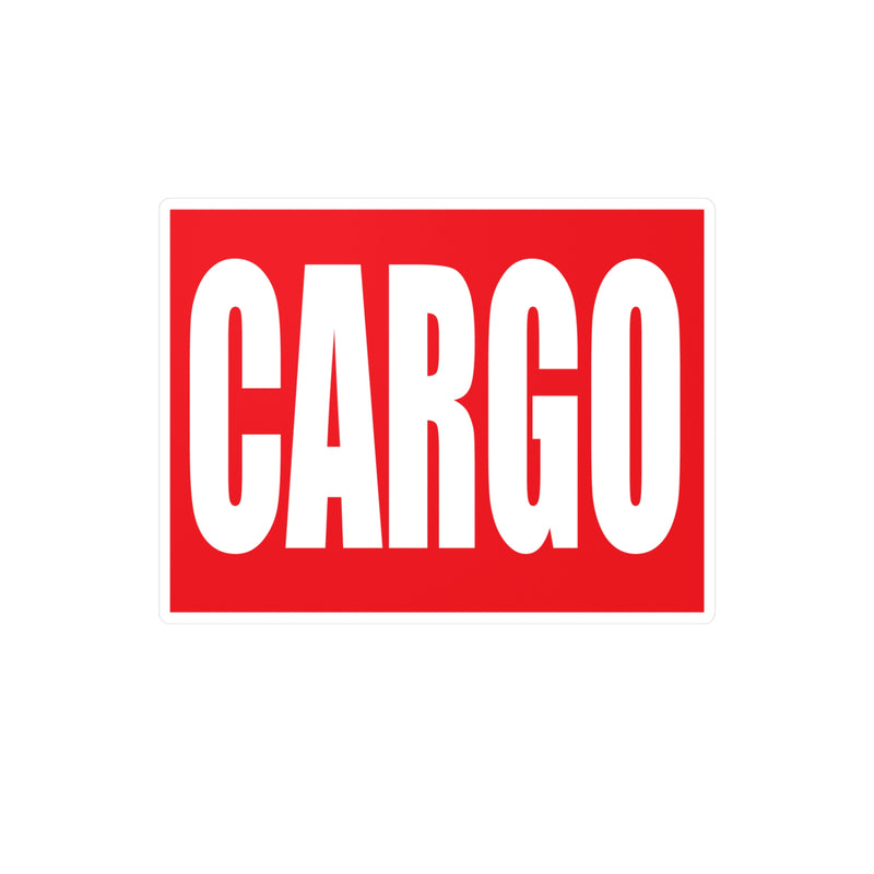 Bold Cargo Vinyl Decal - Eye-Catching Red Sticker for Home & Office Decor