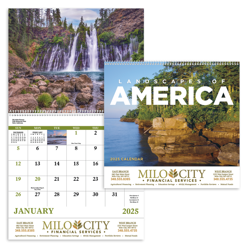 Landscapes of America - Spiral Calendars