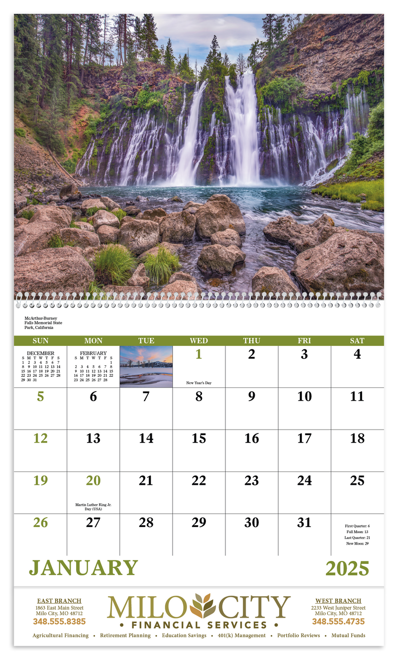 Landscapes of America - Spiral Calendars