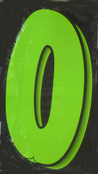 Vinyl Numbers Green Black 11 1/2' tall