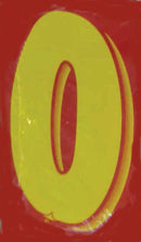 Vinyl Numbers Red Yellow 11 1/2' tall