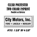 Dealer Decklid Decal