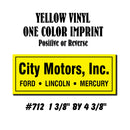 Dealer Decklid Decal