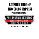 Dealer Decklid Decal