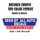 Dealer Decklid Decal