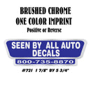 Dealer Decklid Decal