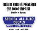 Dealer Decklid Decal