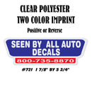 Dealer Decklid Decal