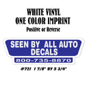 Dealer Decklid Decal