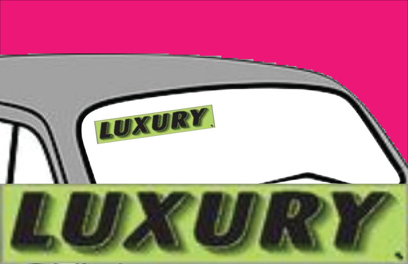 Vinyl 14 1/2" Slogans LUXURY chartreuce-green