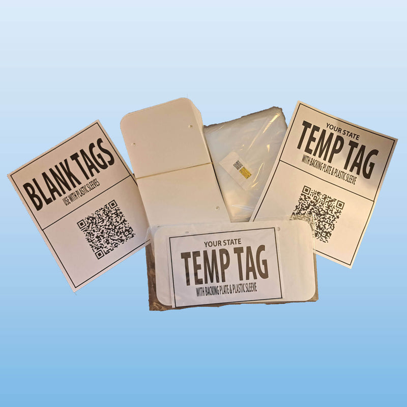 TEMP-TAG LICENSE PLATE BLANKS