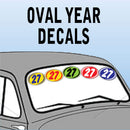 Vinyl Highlights Year Decals 2 Digit 5 color scemes