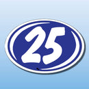 Vinyl Highlights Year Decals 2 Digit 5 color scemes