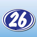 Vinyl Highlights Year Decals 2 Digit 5 color scemes