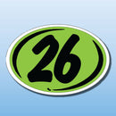 Vinyl Highlights Year Decals 2 Digit 5 color scemes