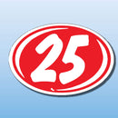 Vinyl Highlights Year Decals 2 Digit 5 color scemes