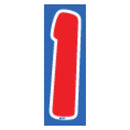 Vinyl Numbers 7 1/2" tall Red, White, Blue