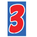 Vinyl Numbers 7 1/2" tall Red, White, Blue
