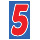 Vinyl Numbers 7 1/2" tall Red, White, Blue