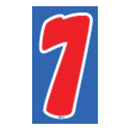 Vinyl Numbers 7 1/2" tall Red, White, Blue