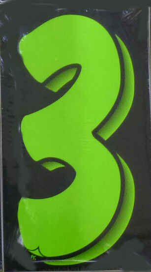 Vinyl Numbers Green Black 11 1/2' tall