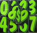 Vinyl Numbers Green Black 11 1/2' tall