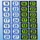 Vinyl Burst Year Decals 2 Digit Blue, White or Green, Black