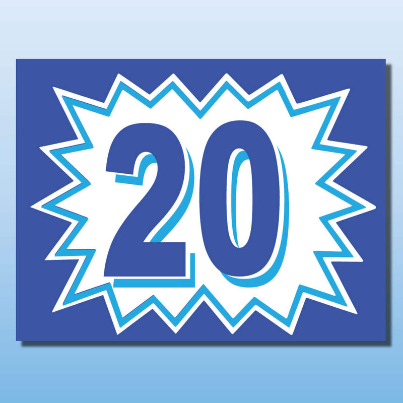 Vinyl Burst Year Decals 2 Digit Blue, White or Green, Black