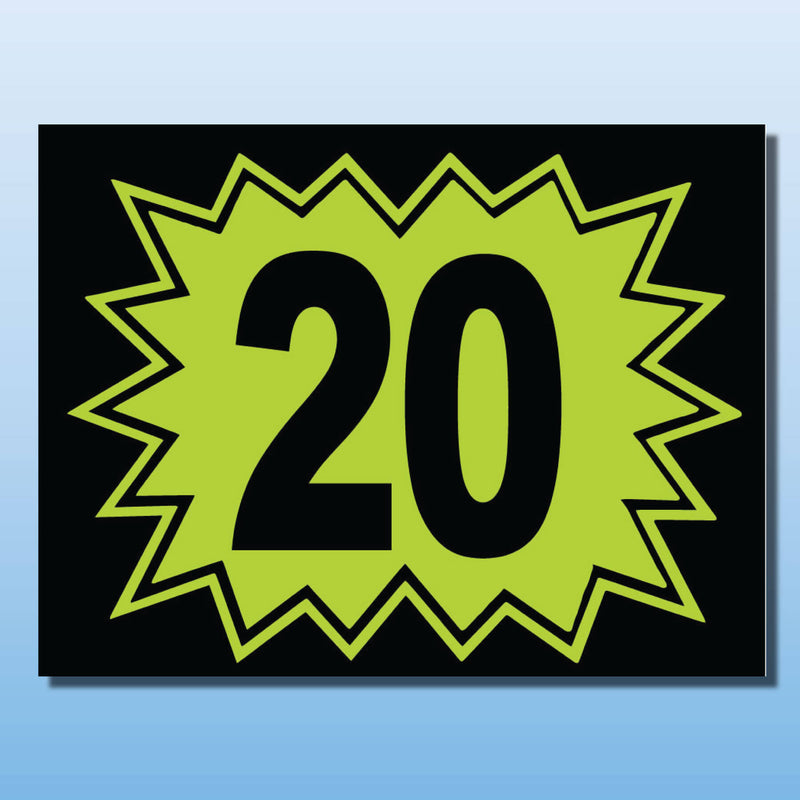 Vinyl Burst Year Decals 2 Digit Blue, White or Green, Black