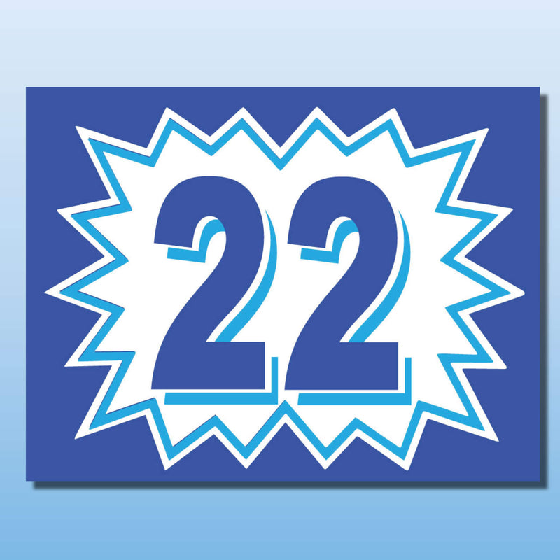 Vinyl Burst Year Decals 2 Digit Blue, White or Green, Black