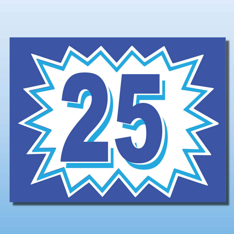 Vinyl Burst Year Decals 2 Digit Blue, White or Green, Black