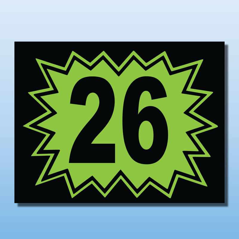 Vinyl Burst Year Decals 2 Digit Blue, White or Green, Black Discontinued older years (SALE)