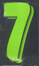 Vinyl Numbers 7 1/2" tall chartreuce-green black