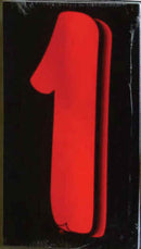 Vinyl Numbers 7 1/2" tall Flo Red Black