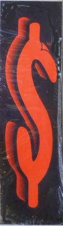 Vinyl Numbers 7 1/2" tall Flo Red Black