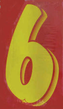 Vinyl Numbers 7 1/2" tall Red Yellow