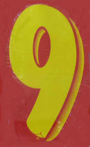 Vinyl Numbers 7 1/2" tall Red Yellow