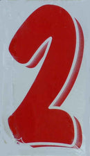 Vinyl Numbers 7 1/2" tall Red White9