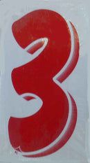 Vinyl Numbers 7 1/2" tall Red White9