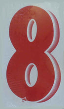 Vinyl Numbers 7 1/2" tall Red White9