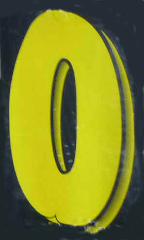 Vinyl Numbers 7 1/2" tall Yellow Black