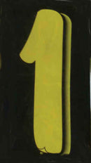 Vinyl Numbers 7 1/2" tall Yellow Black