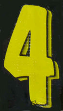 Vinyl Numbers 7 1/2" tall Yellow Black