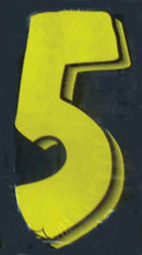 Vinyl Numbers 7 1/2" tall Yellow Black